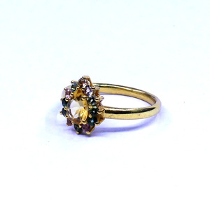 Wedding Wear 925 Sterling Silver Gold Plated Jewelry <b>Citrine</b> Multi Tourmaline Gemstone Women Wear Classic <b>Ring</b> - Product Image 5