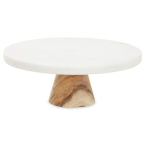 Unique Design <b>Marble</b> <b>Cake</b> <b>Stand</b> With Wooden Base <b>Marble</b> and Wood <b>Cake</b> <b>Stand</b> With <b>Cake</b> Platter at very reasonable Price - Product Image 4