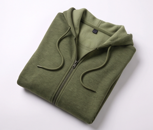 Men's Casual Full Zip <b>Hoodie</b> Soft Cotton Hooded Sweatshirt Long Sleeve <b>Lightweight</b> <b>Hoodie</b> for Daily Wear - Product Image 6