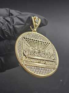 Colgante de la Última Cena de Jesús, Colgante de Fe Religiosa, Colgante de Plata 925, Colgante Hip Hop con Incrustaciones de Diamantes, Joyería para Hombres y Mujeres - Product Image 4