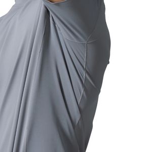 T-shirt de performance gris clair pour homme, anti-humidité, haut de gamme, col rond, pour entraînement, course à pied, gym, fitness, vêtements de sport - Product Image 3
