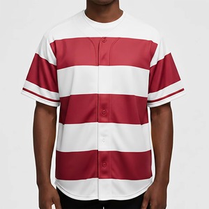 Maillot de baseball boutonné style urbain, chemise de softball personnalisée, coupe jeune, séchage rapide, maille, lettres brodées en twill, coupe USA - Product Image 1