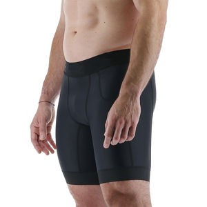 Shorts de compression pour hommes en coton écologique, idéaux pour la gym et la course, au meilleur prix d'usine, design uni personnalisé avec motif uni - Product Image 3