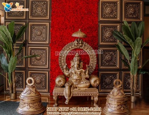 Estatua de Tirupati Balaji Lakshmi para Decoración de Bodas, Estatuas de FRP del Señor Venkateswara y Padmavathi, Decoración para Mandap de Bodas del Sur de la India - Product Image 4