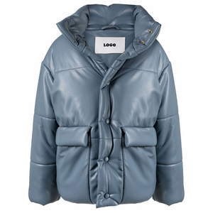 2026 <b>Men's</b> Winter Adjustable Hem Cotton Loose Solid Color Stand Collar Thick Youth <b>Man</b> Puffer <b>Jacket</b> - Product Image 6