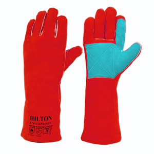Gants de travail robustes manchette de sécurité en cuir de vachette renforcé paume et pouce gants de soudage en cuir gants résistants à la chaleur - Product Image 1
