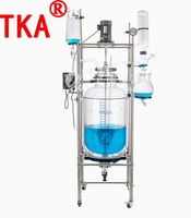 Reactor de Vidrio con Camisa de Borosilicato de Alta Resistencia GG17 de 200L para Laboratorio Químico con Agitación Mecánica Automática