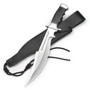 Couteau Bowie industriel LEGACY fait main en acier à haute teneur en carbone, pointe tombante, manche en bois pleine longueur, fabricant OEM ODM - Product Image 1