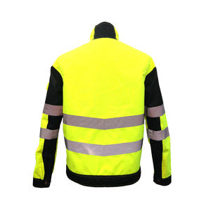 Veste de sécurité haute visibilité unisexe en polyester imperméable et respirant certifiée CE, détection des aiguilles, automne - Product Image 4