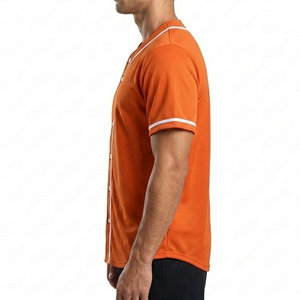Nueva Camiseta de Béisbol Elegante de Manga Corta con Botones Delanteros, Precio Económico, Ropa Deportiva de Poliéster, Corte Regular para Toda Temporada - Product Image 3