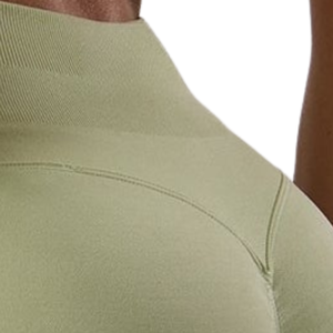 Shorts de sport taille haute vert sauge pour femme – Tenue de sport, fitness, entraînement et usage quotidien - Product Image 4
