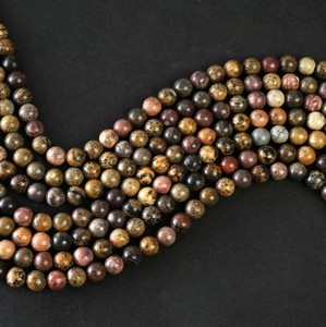 Cuentas redondas lisas de jaspe piel de leopardo natural de 4MM, 6MM, 8MM, 10MM, cuentas de piedras preciosas sueltas para fabricación de joyas, venta al por mayor, pulsera DIY - Product Image 1