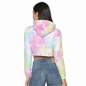Women Crop <b>Top</b> Sublimation Hoodies <b>Winter</b> for Women Workout Blank Hoodies Drawstring Soft Fleece Hoodie - Product Image 2