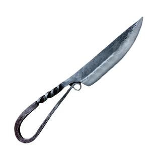 High Quality Hand Forged High Carbon Steel Antique Style Medieval Knife Full Tang Medieval Utility Knife With Leather Cover - Product Image 4