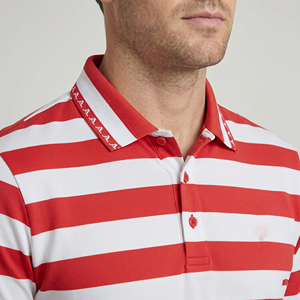 Custom Red <b>White</b> Striped Polo Shirts Men Casual Wear Polo T Shirt Men's Turn Down Collar Polo Shirt Mens Summer Street <b>Tee</b> - Product Image 4