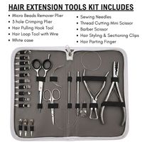 Nouvel ensemble d'outils professionnels pour extensions capillaires en acier inoxydable de qualité chirurgicale, micro-liens à forte adhérence, usage commercial, outil plat