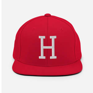 Gorra Snapback Roja de 6 Paneles Personalizada al por Mayor de Fittler Sports, Gorra Hip-Hop Impermeable con Letra H Bordada de Alta Calidad y Visera Plana - Product Image 1
