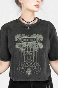 Venta Directa de Fábrica: Camisetas para Mujer con Estampado Personalizado, Lavado Ácido, Ligeras, Oversize, y Crop Tops con Estampado Frontal Personalizado - Product Image 5