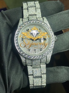 Reloj de Pulsera de Lujo con Cuarzo Plateado, Analógico, de Acero Inoxidable, con Bisel de Cristal y Aspecto de Diamantes, para Regalo de Fiesta - Product Image 1