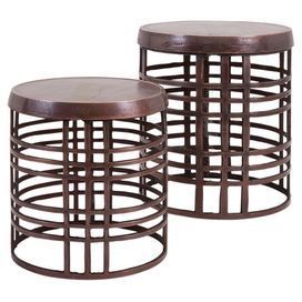 Table d'appoint en métal doré, finition dorée, meuble d'appoint moderne, table décorative de luxe pour salon et chambre à coucher - Product Image 6