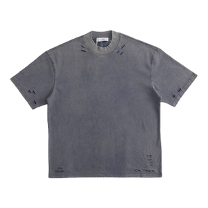 T-shirt vintage personnalisé délavé à l'acide, léger, 100 % coton, design court vieilli, unisexe, qualité économique - Product Image 1