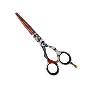 Professional 6.0 Inch <b>Left</b>-<b>Handed</b> Barber <b>Scissors</b> New Design Stainless Steel Straight Blade Hair Cutting Sharp Blunt Blades 28 - Product Image 2