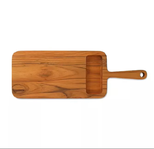 Nueva Bandeja de Servir de Madera de Acacia Sólida, Estilo Moderno, Bandeja Decorativa para Servir Alimentos - Product Image 1