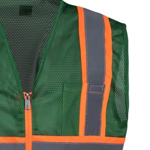 Gilet de sécurité léger avec panneaux réfléchissants lumineux et ajustement réglable pour une visibilité accrue - Product Image 6