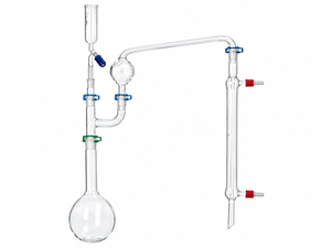 Ensemble de distillation Kjeldahl en verre borosilicaté à deux colliers avec adaptateur pour la recherche - Product Image 1