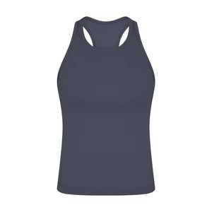 Custom Wholesale High Impact V <b>Neck</b> Sports Bra with V Shape Back Removable <b>Pads</b> & Full Lining Workout & Running Crop Tank Top - Product Image 4