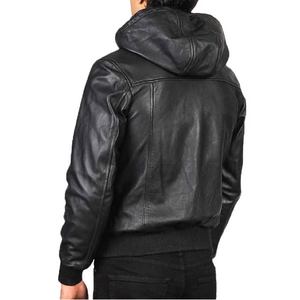 Chaqueta con Capucha de Piel de Oveja Auténtica para Hombre y Mujer, Negra, con Cierre de Cremallera, Puños de Punto Acanalado, Teñido Liso - Suministro ODM 2026 - Product Image 5