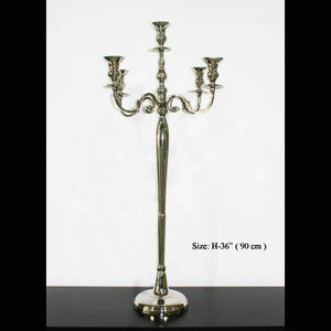 Eco Friendly Crystal 5 Arm Candle Holder Durable Wedding Candelabra for <b>Table</b> Centerpiece Decoration - Product Image 1