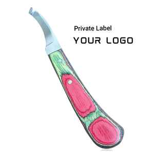 Cuchillo de Herrador de Acero de Damasco Premium IRON para Recorte de Herraduras, Hoja Hecha a Mano, Herramientas Veterinarias, OEM, Marca Privada - Product Image 2