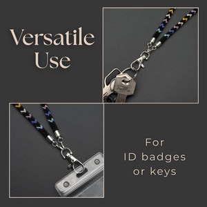 Chaîne de corps perlée faite à la main avec fermoir métallique, tissée en noir, blanc, jaune, rose, bleu et violet, motif géométrique, accessoire élégant - Product Image 4
