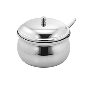 Stainless Steel <b>Spice</b> And Herb Bowl <b>Jar</b> Sugar Pots and Cream Pot Set with Spoon for Tabletop Decor - Product Image 3
