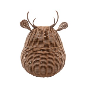 Handwoven Best Quality Rattan Reindeer Basket <b>Christmas</b> Gifts Storage <b>Boxes</b> Vintage Style Best Choice for <b>Christmas</b> Gift Decor - Product Image 3