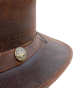 Leather Cowboy <b>Hat</b> for Men & Women Durable Handcrafted Lightweight Shapeable <b>Western</b> - Product Image 4
