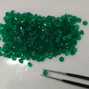 Ónix Verde Natural de 3.5MM, Corte Brillante Redondo, Gema Suelta de la Mejor Calidad para la Fabricación de Joyas - Product Image 4