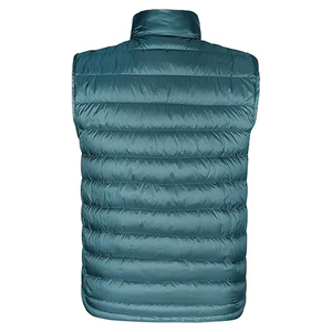 High Quality <b>Men's</b> Casual Puffer <b>Jacket</b> Vest Winter Outer Wear Solid Washed Woolen Breathable Zipper Quilted Detail OEM Service - Product Image 2