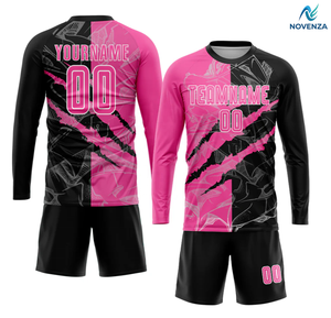 ชุดฟุตบอลแขนยาวลายกราฟฟิตีแบบกำหนดเอง เสื้อเจอร์ซีย์สีตามสั่ง - Product Image 1