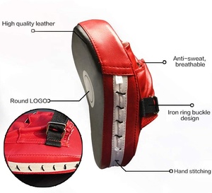 YAMU Guantes de Boxeo Rojos Hechos a Mano, Duraderos, Curvos, con Logotipo Personalizado, para Entrenamiento y Sparring, de Cuero de Alta Calidad, Más Vendidos - Product Image 4