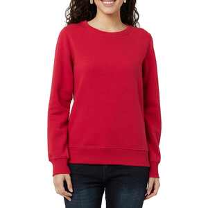 Prix de gros Sweat-shirt pour femme sur mesure, style tendance, streetwear, en matière unie - Product Image 2