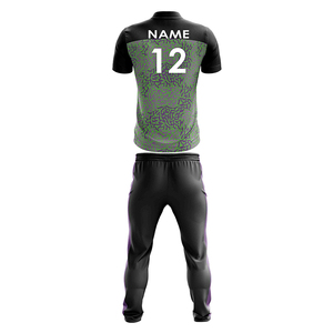 Conjunto de Uniforme de Cricket Personalizado de Manga Corta Estampado 100% Poliéster, Diseños Personalizados, Talla Personalizada, Jersey y Pantalones Unisex de Secado Rápido y Cómodos - Product Image 3