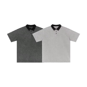 T-shirt Homme Oversize Imprimé de Haute Qualité, Écologique, Personnalisé, Lavé, 100% Coton Jersey, Col Côtelé, Respirant, Formel - Product Image 6