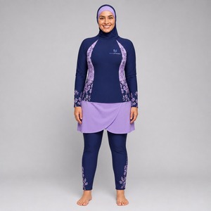 Ensemble Burkini Modeste pour Femmes Musulmanes - 4 Pièces - Jogging - Course à Pied - Séchage Rapide - Écologique - Spandex/Polyester - Toutes Saisons - Product Image 1
