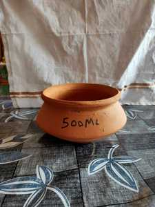 Pot en terre cuite artisanal 1,5L, couleur naturelle, bol décoratif rustique pour la décoration intérieure, thème nature - Product Image 2