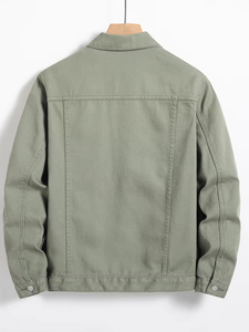 Custom Logo Hooded Canvas Denim <b>Jacket</b> for <b>Men</b> OEM Service High Quality Casual 100% Cotton Winter - Product Image 2
