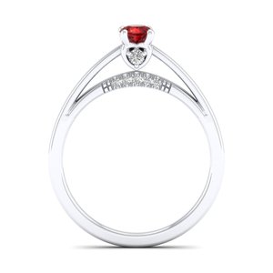 REYES Wholesale Price 925 Sterling <b>Silver</b> Moissanite Engagement <b>Rings</b> For Women Natural Red <b>Garnet</b> Birthstone Fine Jewelry - Product Image 4