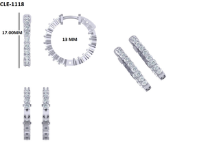 Pendientes de Aro de Lujo con Moissanita de Corte Redondo de 1 Quilate de Lurba Jewels, Regalo de Aniversario para Mujer, Oro Blanco Sólido de 14K - Product Image 6