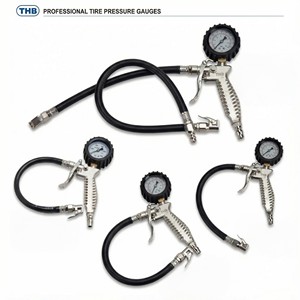 THB BG30 Professional Level Aluminum Alloy Body 3 Way Tire Inflator Pressure Gauge with 16bar Range and TPMS for <b>Car</b> Factory - Product Image 6